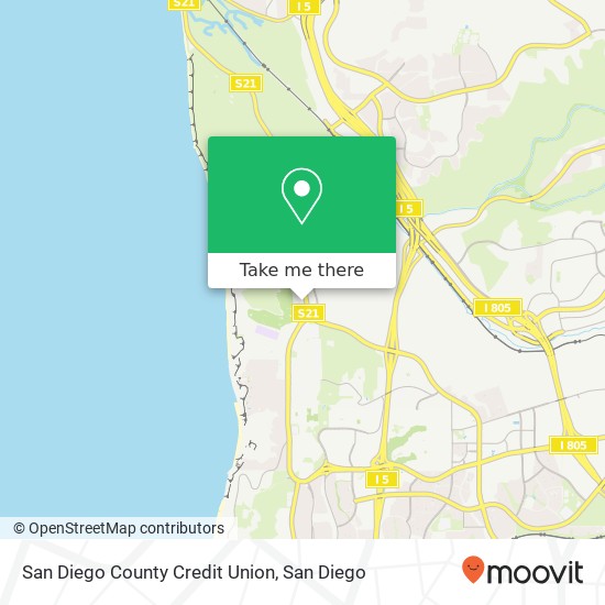 San Diego County Credit Union map