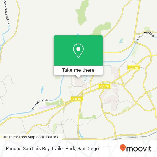 Mapa de Rancho San Luis Rey Trailer Park