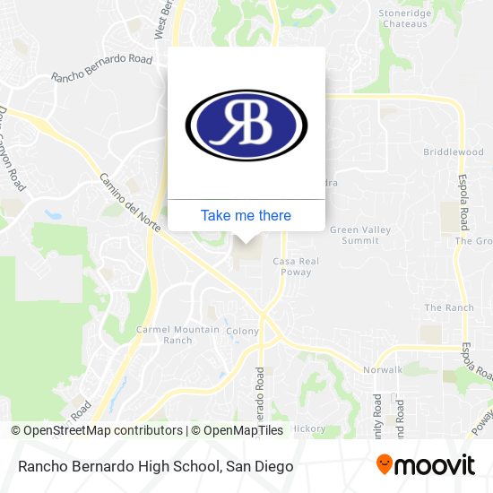 Rancho Bernardo High School map