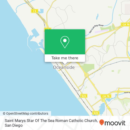 Saint Marys Star Of The Sea Roman Catholic Church map