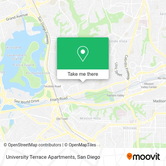 University Terrace Apartments map
