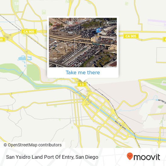 Mapa de San Ysidro Land Port Of Entry