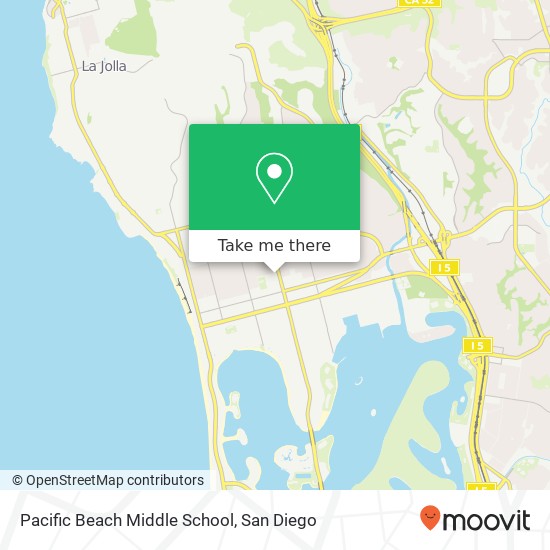 Pacific Beach Middle School map