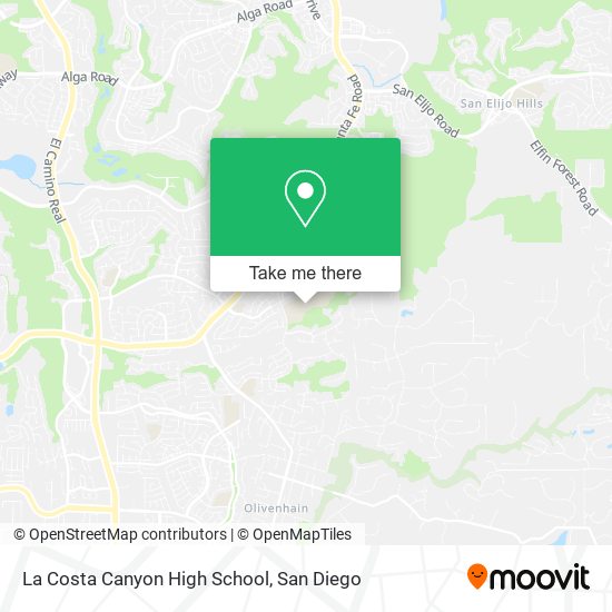 Mapa de La Costa Canyon High School