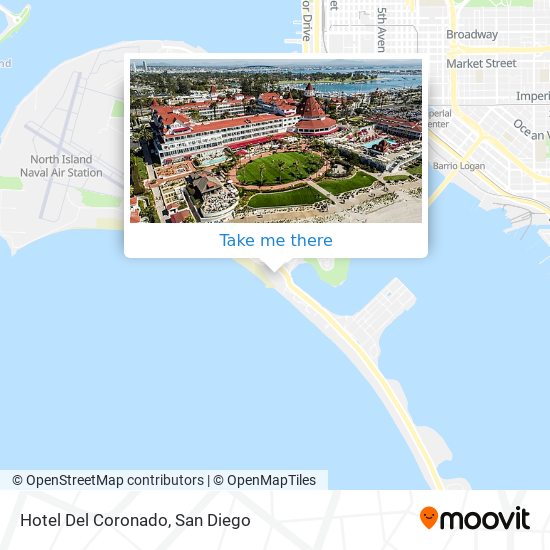 Mapa de Hotel Del Coronado