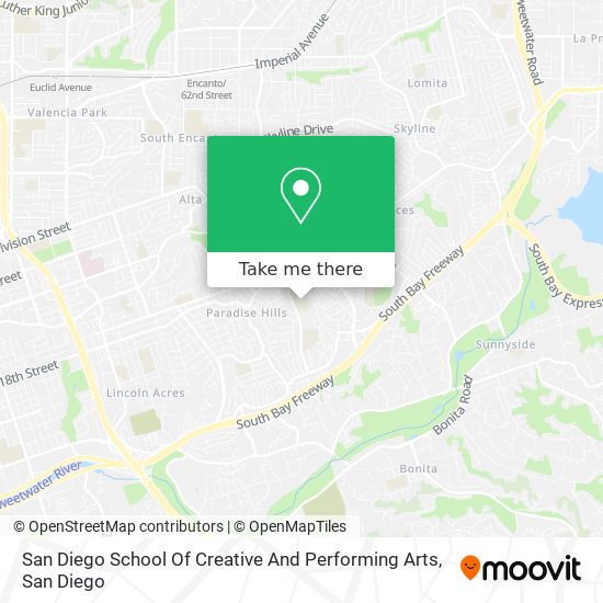 San Diego School Of Creative And Performing Arts map