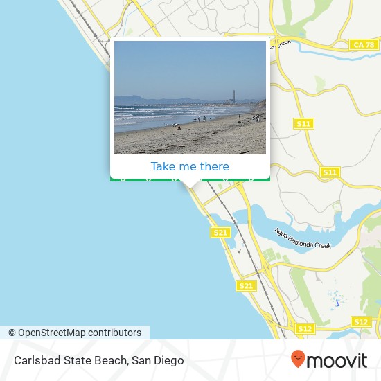 Carlsbad State Beach map