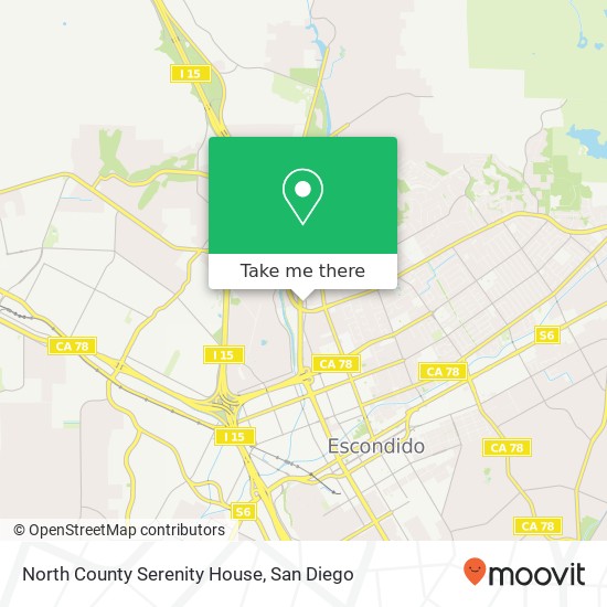 North County Serenity House map