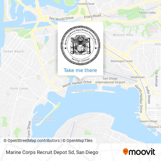 Marine Corps Recruit Depot Sd map
