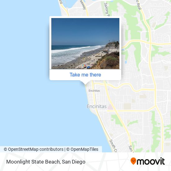 Moonlight State Beach map