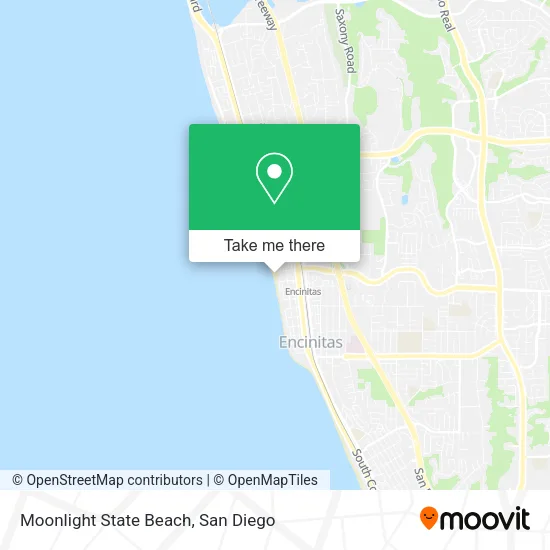 Mapa de Moonlight State Beach