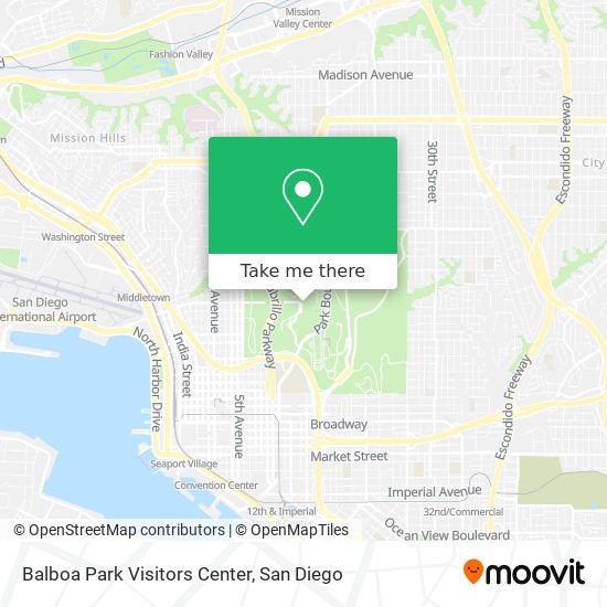 Balboa Park Visitors Center map