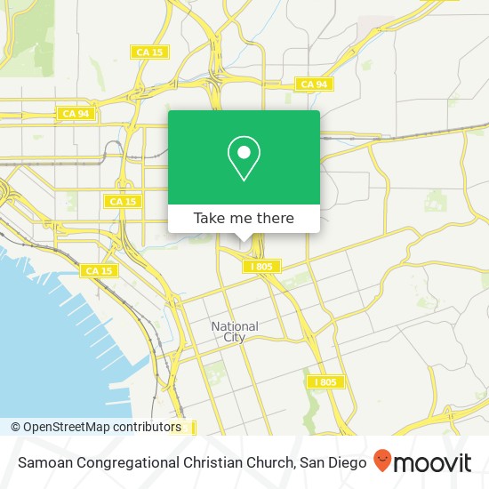 Mapa de Samoan Congregational Christian Church