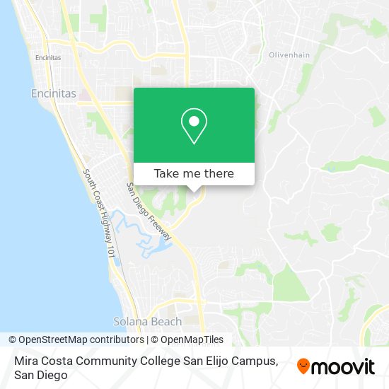 Mapa de Mira Costa Community College San Elijo Campus