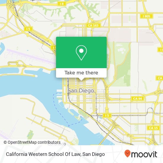 California Western School Of Law map