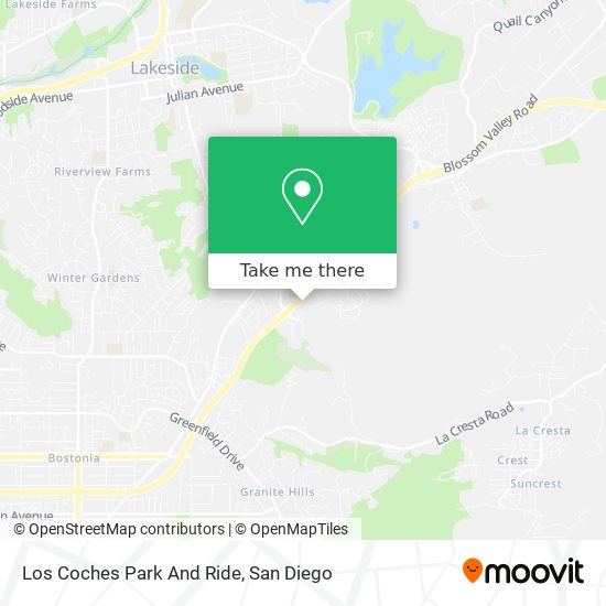 Los Coches Park And Ride map