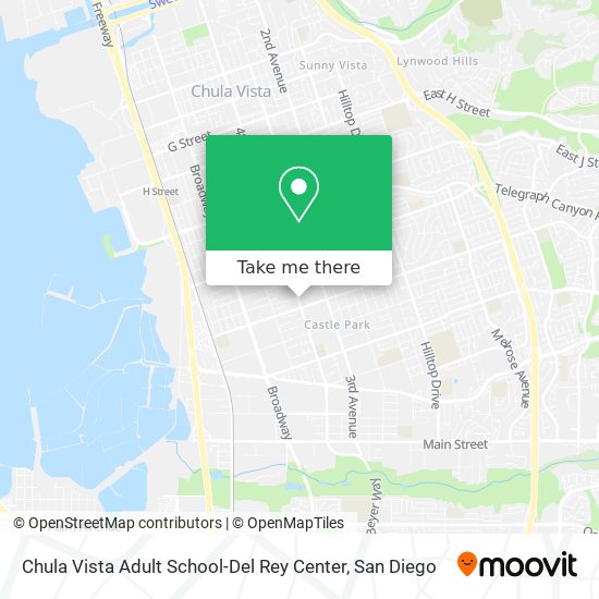 Mapa de Chula Vista Adult School-Del Rey Center