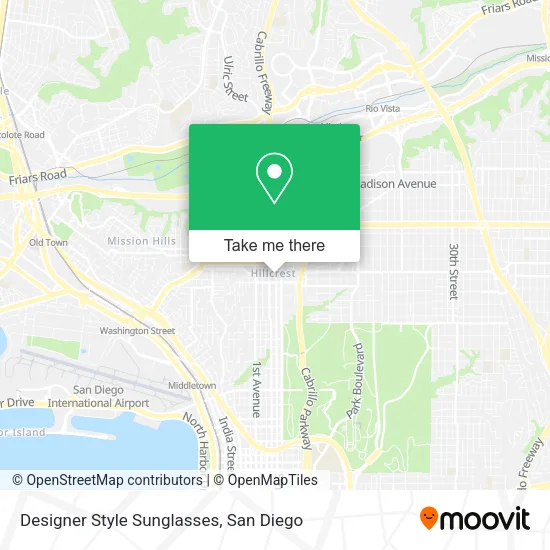 Mapa de Designer Style Sunglasses