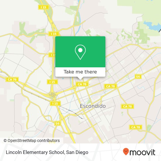 Mapa de Lincoln Elementary School