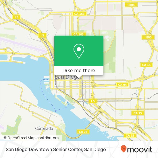 Mapa de San Diego Downtown Senior Center