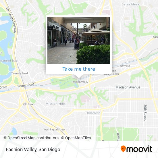 Fashion Valley Shopping Center Plaza San Diego California Brochure Guide Map