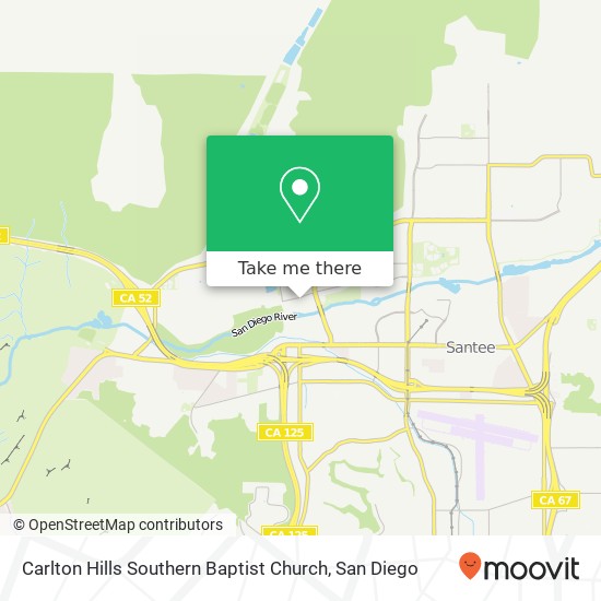 Carlton Hills Southern Baptist Church map
