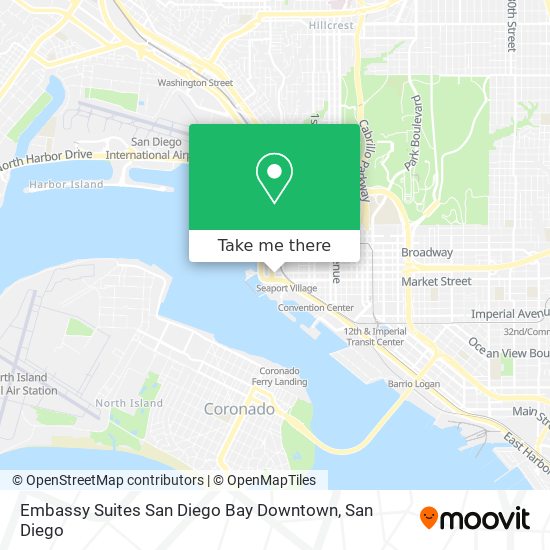 Mapa de Embassy Suites San Diego Bay Downtown