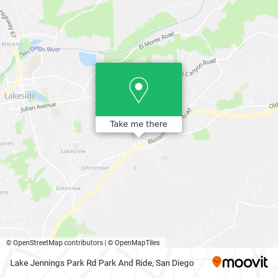 Lake Jennings Park Rd Park And Ride map