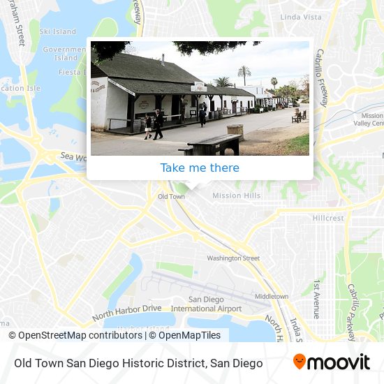 Mapa de Old Town San Diego Historic District