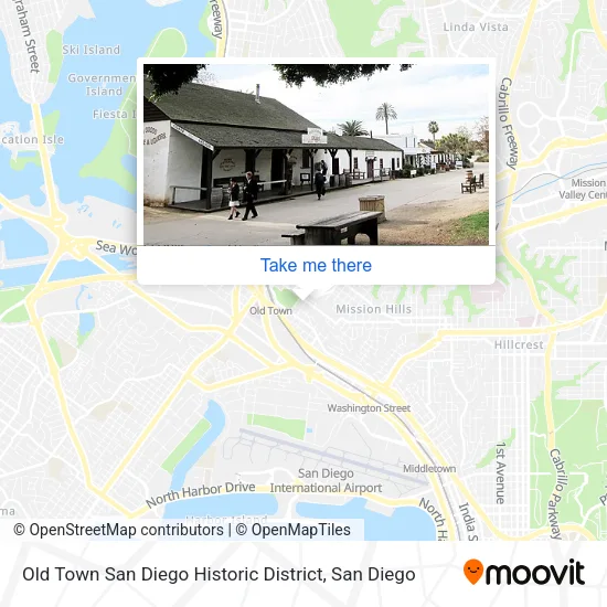Old Town San Diego Historic District map