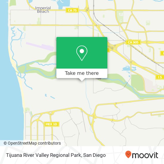 Mapa de Tijuana River Valley Regional Park