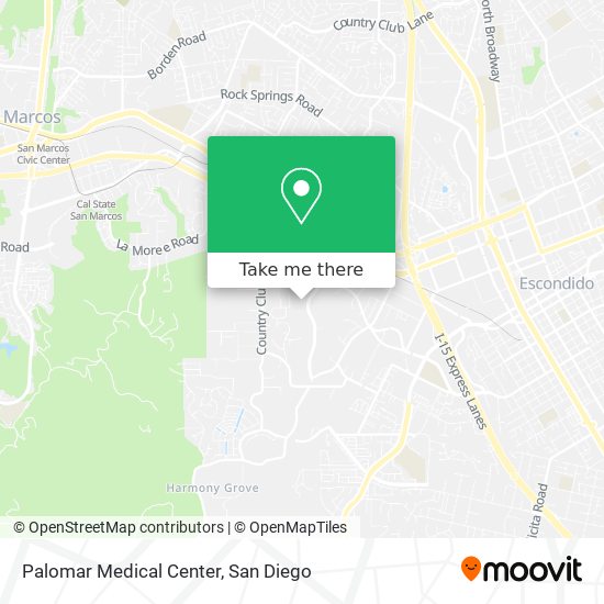 Mapa de Palomar Medical Center