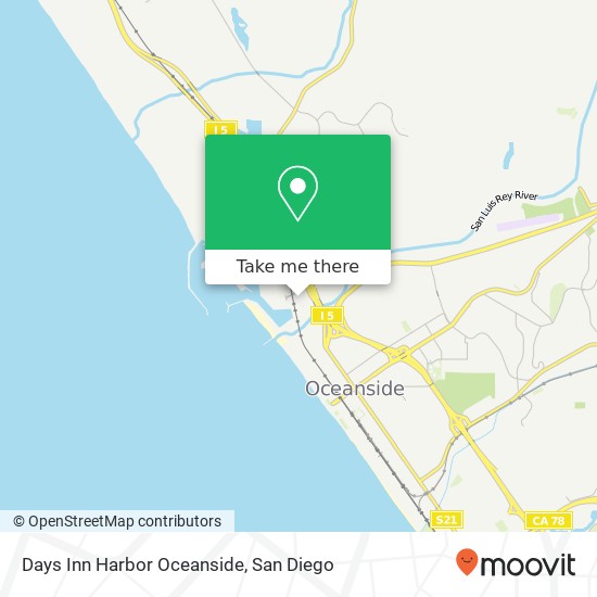 Days Inn Harbor Oceanside map