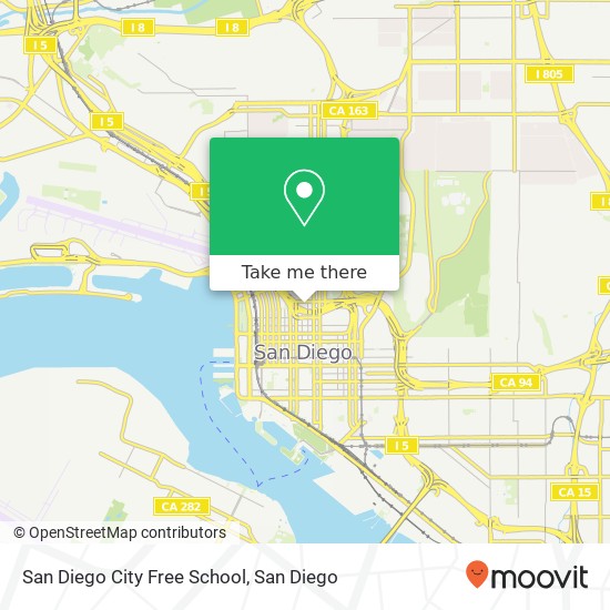 San Diego City Free School map