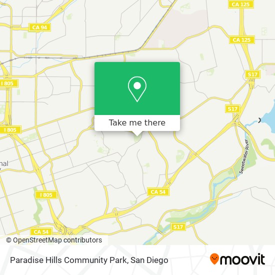 Paradise Hills Community Park map