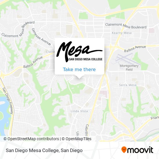 San Diego Mesa College map