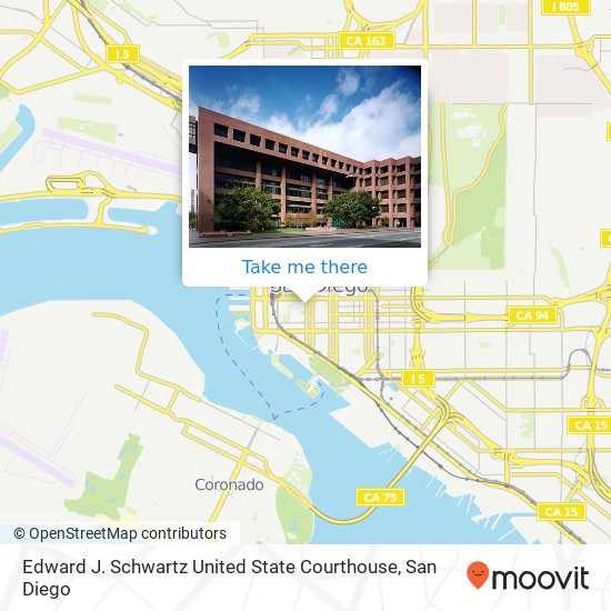 Edward J. Schwartz United State Courthouse map