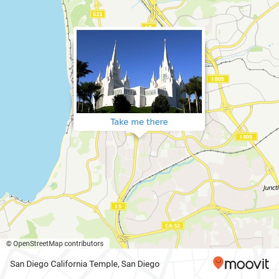 San Diego California Temple map