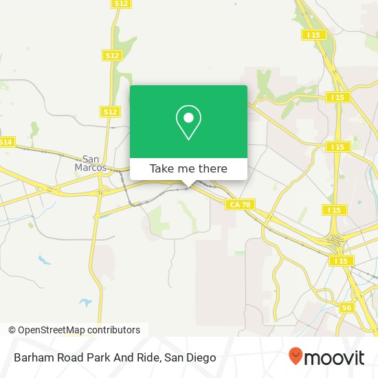 Barham Road Park And Ride map