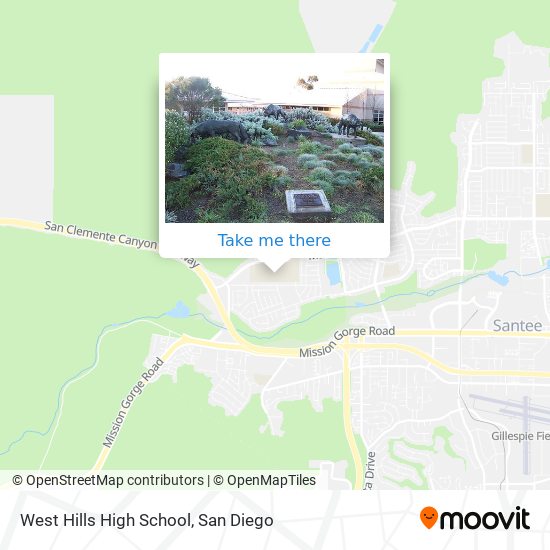 West Hills High School map