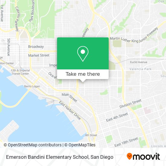 Mapa de Emerson Bandini Elementary School