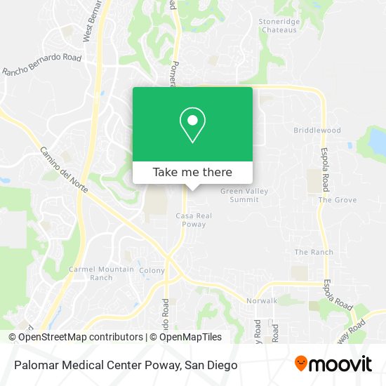 Mapa de Palomar Medical Center Poway