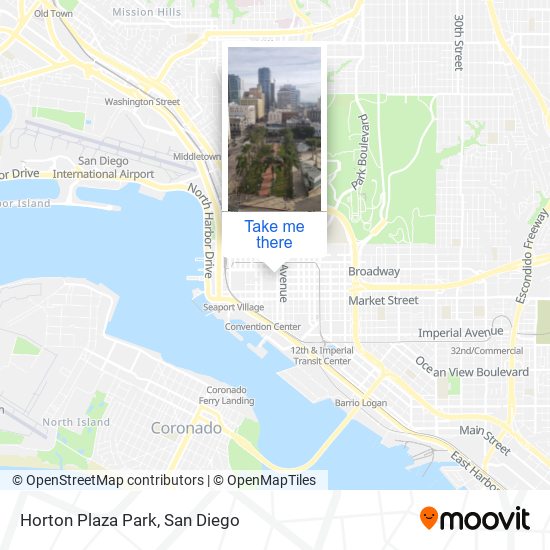 Mapa de Horton Plaza Park