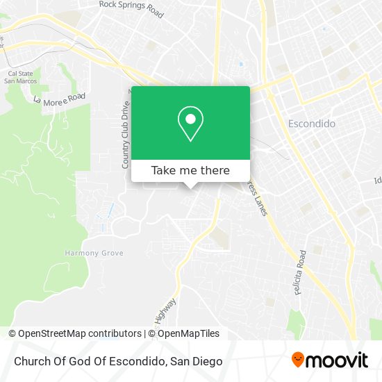 Church Of God Of Escondido map