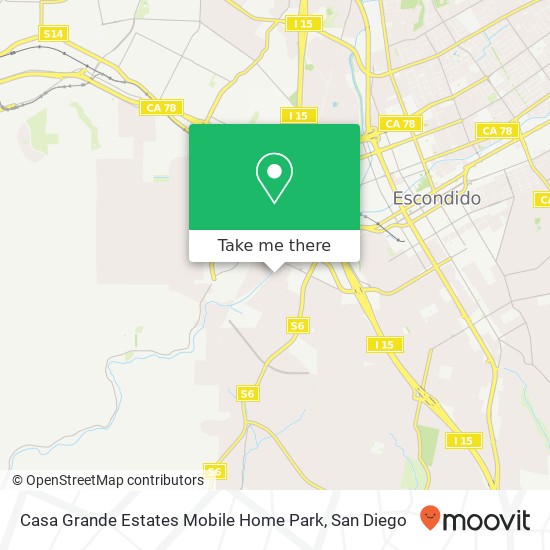 Mapa de Casa Grande Estates Mobile Home Park