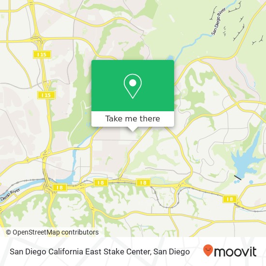 Mapa de San Diego California East Stake Center