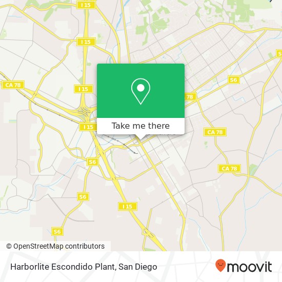 Mapa de Harborlite Escondido Plant
