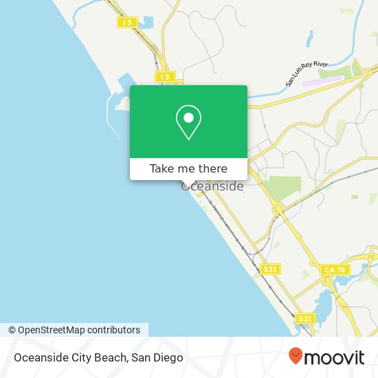 Mapa de Oceanside City Beach