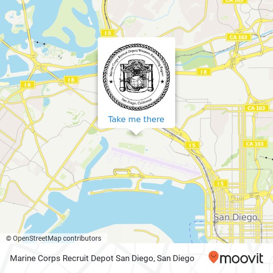 Marine Corps Recruit Depot San Diego map