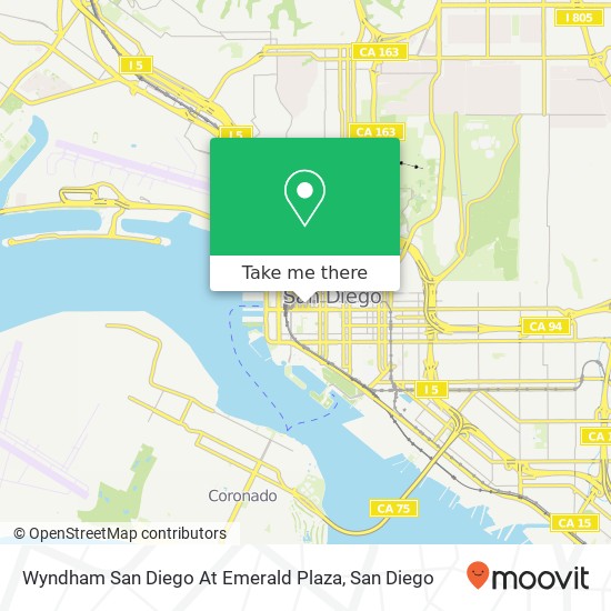 Mapa de Wyndham San Diego At Emerald Plaza